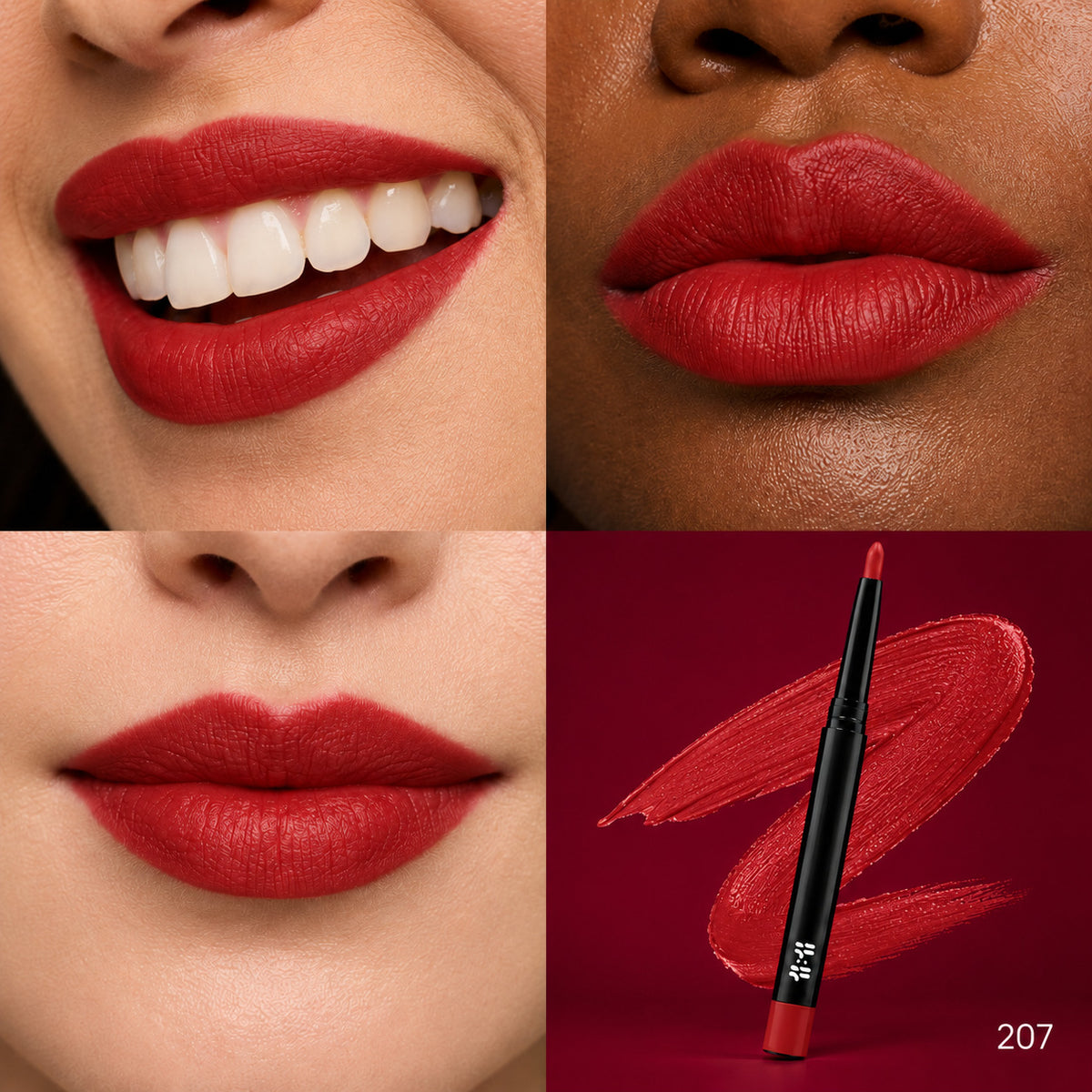 Lip Liner shade 207 on lips