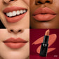 Velvet Matte Lipstick shade 202 on lips